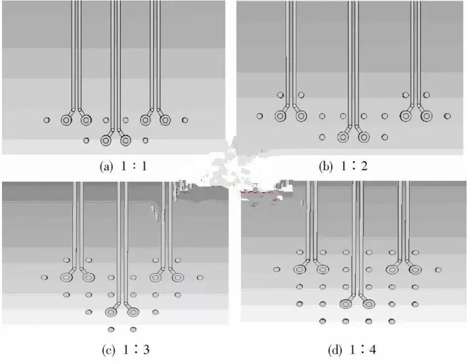 圖10 不同S G 比信號布局