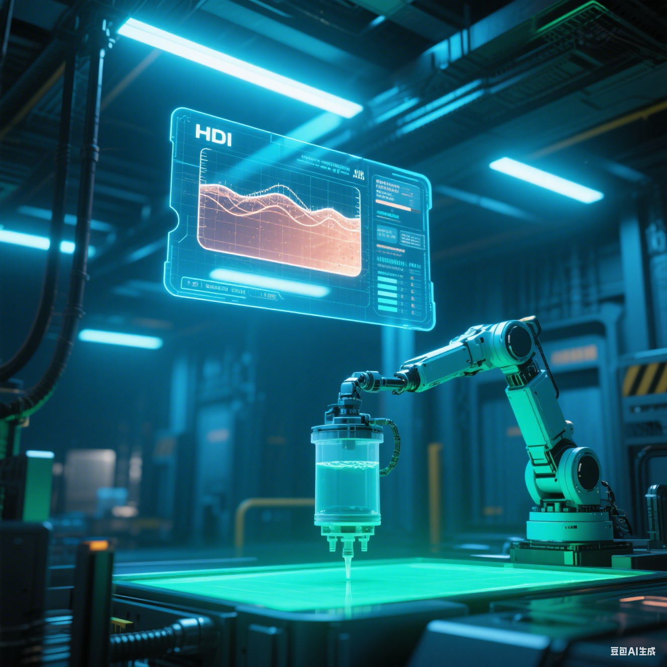 AI控制HDI工廠：3D全息界面實時映射電鍍液銅離子濃度，機(jī)械臂自動補(bǔ)液系統(tǒng)同步響應(yīng)