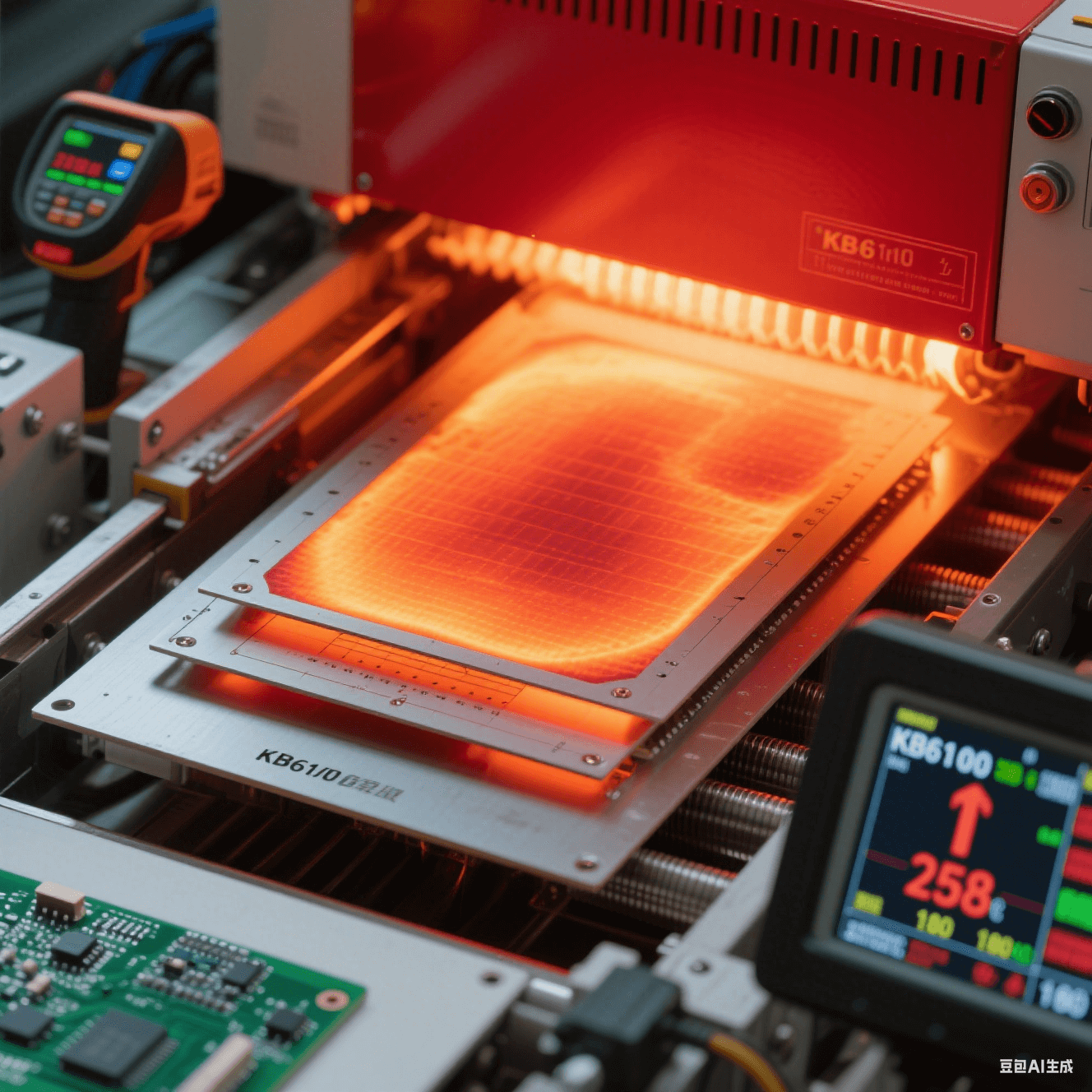 B6160樣板在288℃熱風下持續(xù)180秒