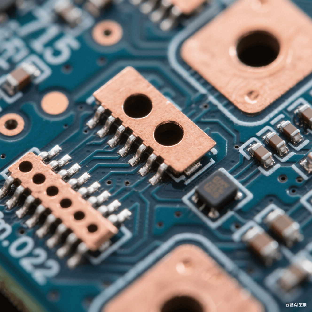 電子顯微鏡視角：0.075mm激光微孔采用階梯式反焊盤設(shè)計(jì)，孔口25μm加厚銅層，真空樹脂填充無(wú)空洞
