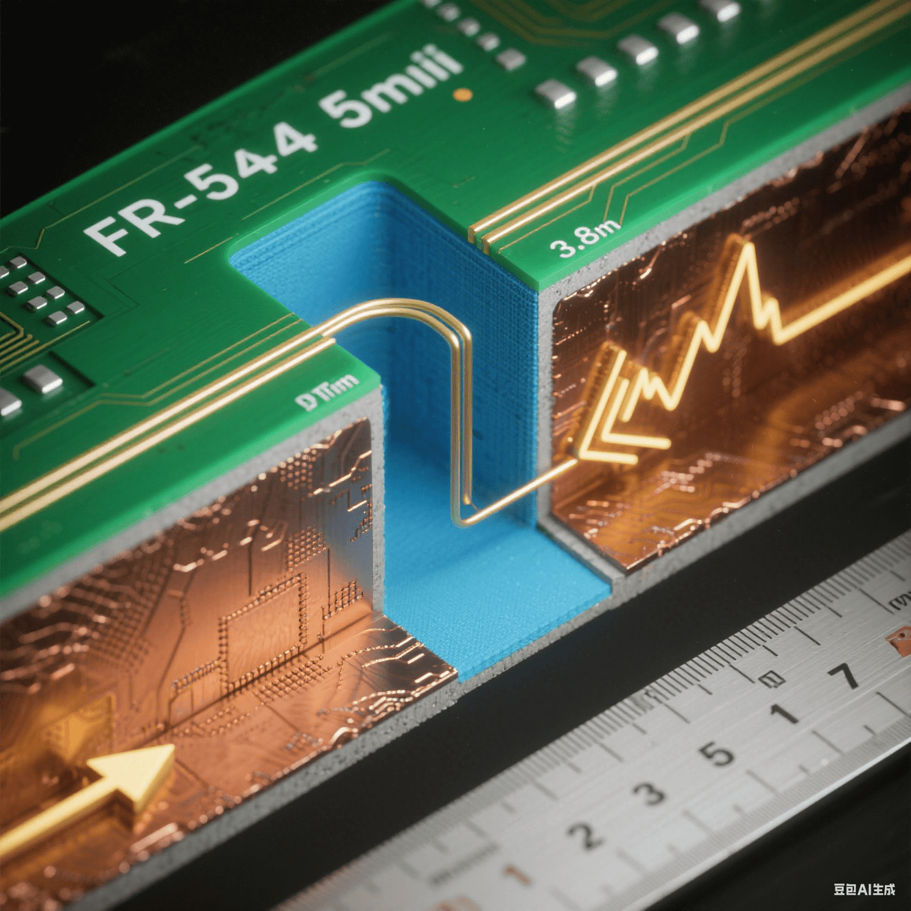 梯度線寬補(bǔ)償技術(shù)：5mil→3.8mil線寬漸變實(shí)現(xiàn)FR-4到PTFE的±5%阻抗控制