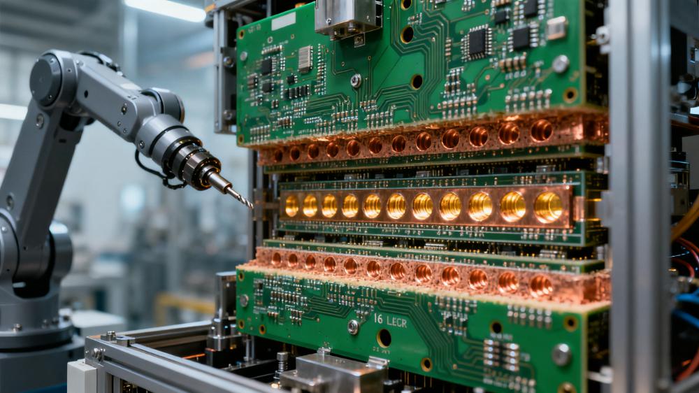 工業(yè)機(jī)器人伺服主板采用高TG板材的多層互聯(lián)結(jié)構(gòu)