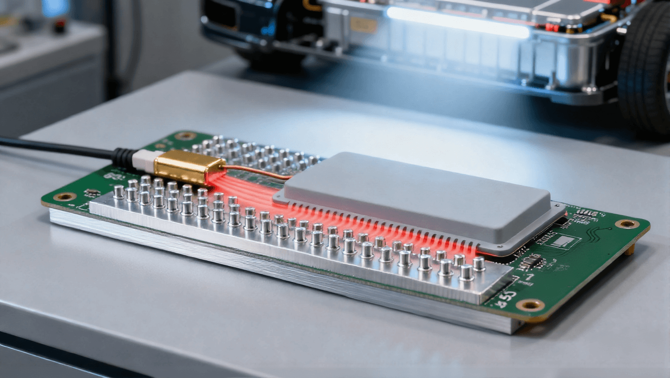 PCB集成貼片溫度傳感器場(chǎng)景，NTC+散熱過孔實(shí)現(xiàn)汽車元件溫度降低