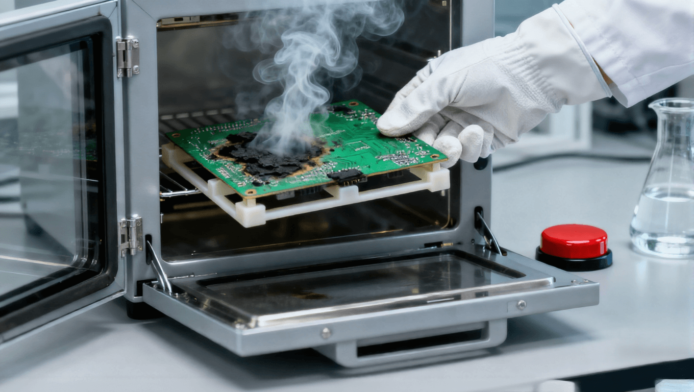 PCB老化測試異常處理 樣品冒煙 絕緣手套 應(yīng)急按鈕 PCB老化測試異常處理 樣品冒煙 絕緣手套 應(yīng)急按鈕