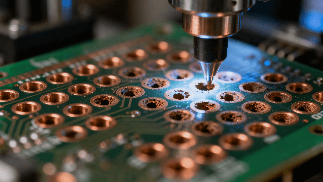 PCB沉銅工藝中高精度鉆孔與孔壁金屬化質(zhì)量控制工業(yè)場景