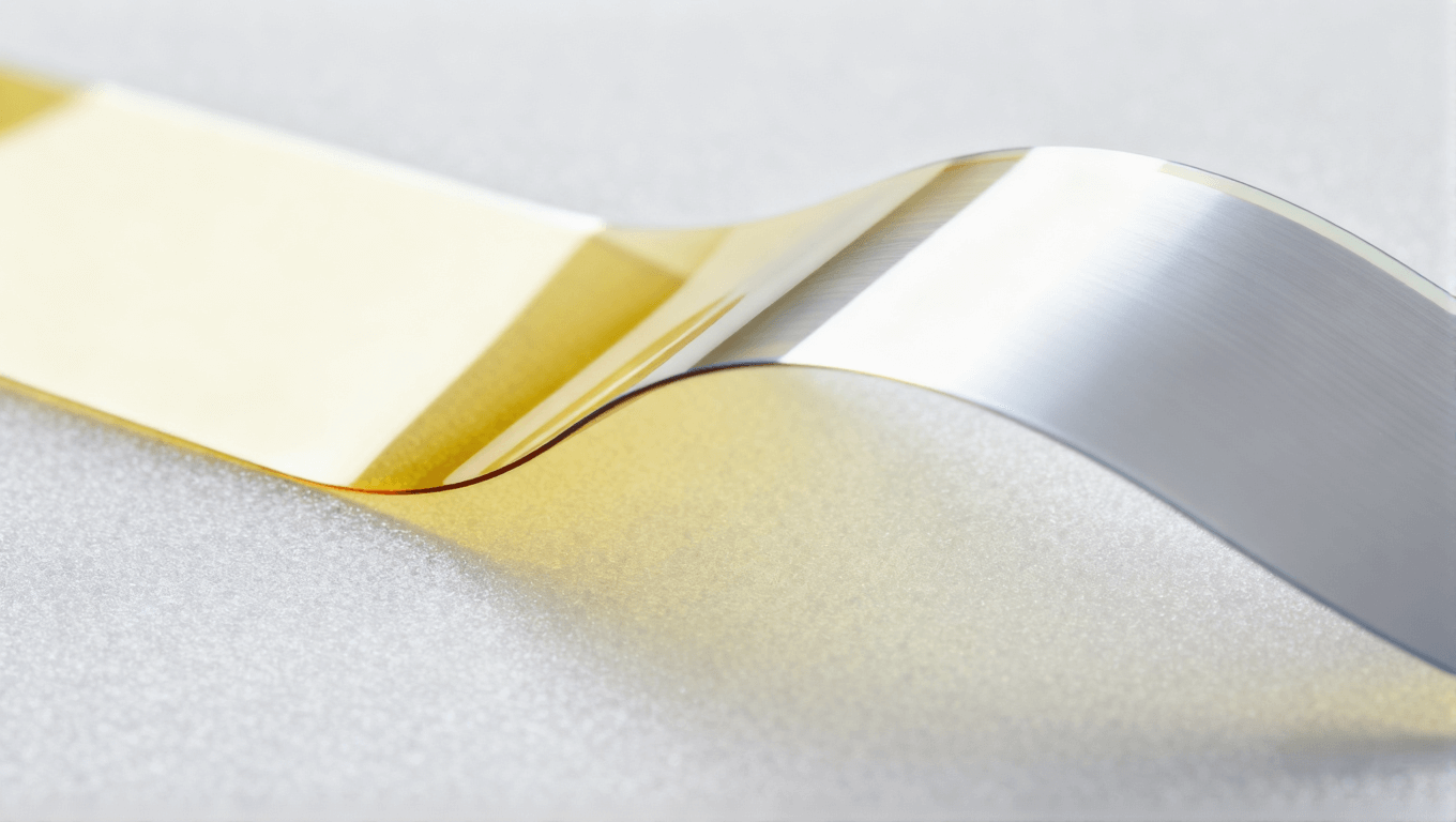 柔性PCB與菲林適配場景，展示可彎折基材與高精度菲林的貼合效果，用于智能穿戴設備制造